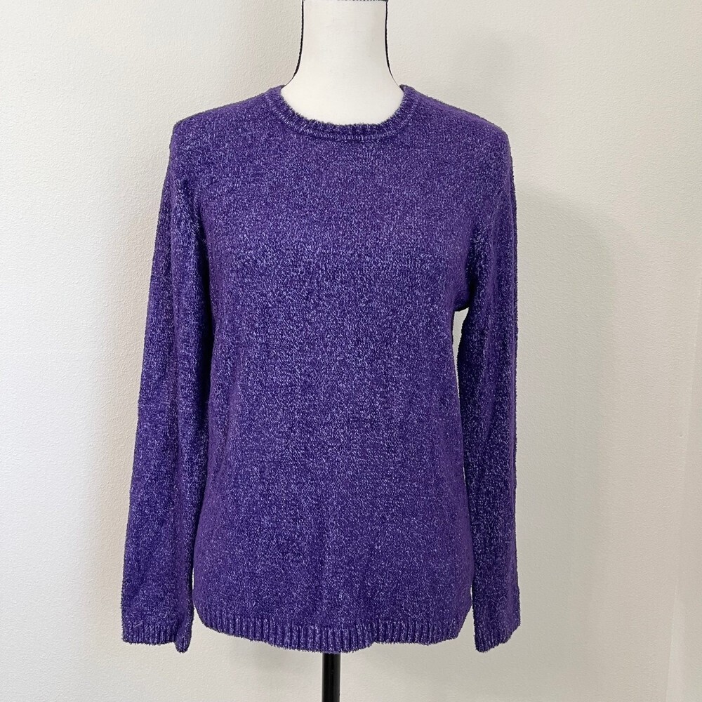 Talbots Long Sleeve Purple Soft Lightweight Crewneck  Sweater. Size L